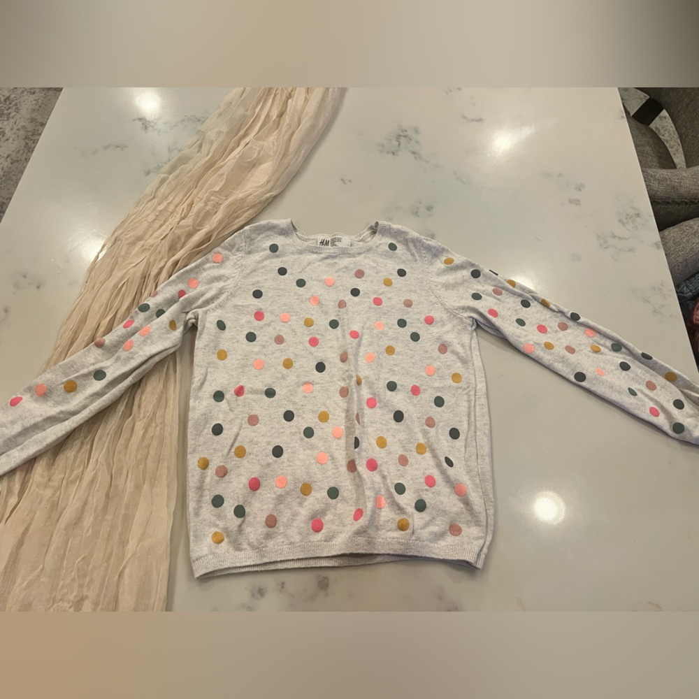 H&M polka dot sweater size 6x-7